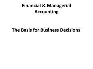 CHAPTER 1 Introduction to financial accounting