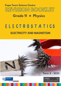 Physical Sciences Grade 11 Revision Term 2 2021 Electrostatics