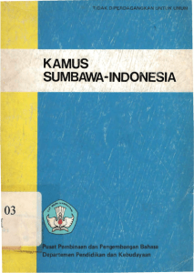 Kamus sumbawa - Indonesia