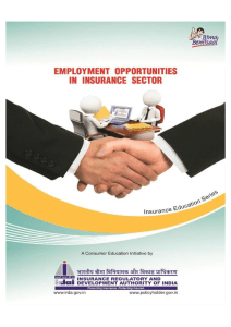 EMPLOYMENT OPPORTUNITIES IN INSURANCE SECTOR