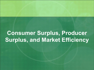 Consumer Surplus Producer Surplus and Market---final