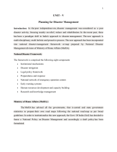 Unit - 5 - Planning for Disaster Management (1) (1)