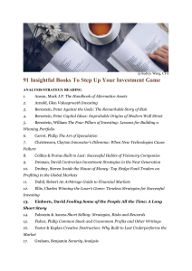 A Reading List for Serious Investors