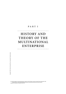 The Oxford Handbook of International Business ---- (PART I HISTORY AND THEORY OF THE MULTINATIONAL ENTERPRISE)