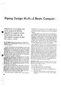 Piping Design Method Beats Computer