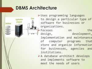 1.2 Database Architecture