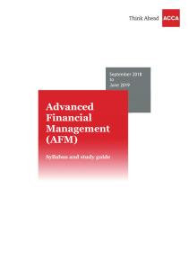 Advanced Financial Management (AFM) Syllabus & Study Guide