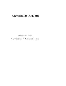 AlgorithmicAlgebraMishra