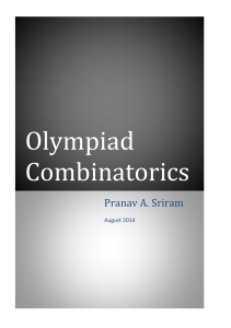 Pranav Sriram-Olympiad Combinatorics