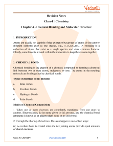 cbse-class-11-chemistry-notes-chapter-4-chemical-bonding-and-molecular-structure