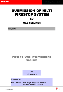 10 Firestop Sealant (Hilti)