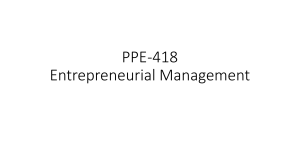 PPE-418 Entrepreneurial Management Lect 1