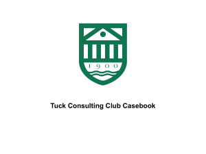 Tuck Consulting Casebook: Business Strategy & Analysis