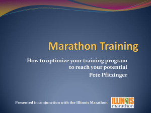 Marathon Training webinar 2013