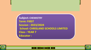 Year 7 Chemistry: Science, Matter, and Lab Apparatus