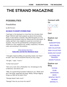 Possibilities - Strand Magazine