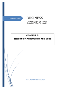 Chapter 3 Business Economics Revision