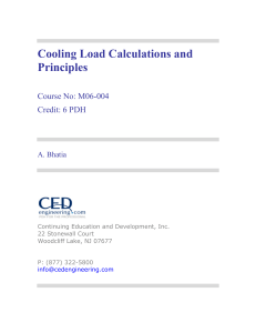Cooling Load Calculations CED Engineering