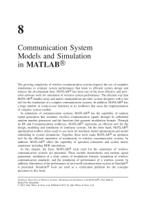 Communication System Models and Simulation in MATLAB
