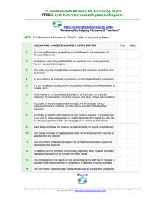 Accounting question 110 Questions with Answers (1)