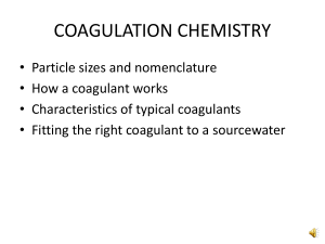 COAGULATION CHEMISTRY