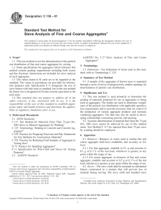 astm-c-136 Sieve Analysis of aggregates