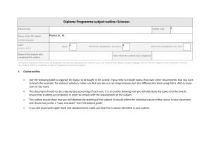 Physics COURSE OUTLINE - e