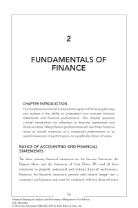 Financial Planning & Analysis and Performance Management