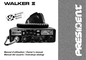 Instrukcja obsługi cb radio  President Walker II ASC RADION Kłodzko