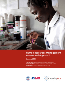 Human Resource Management Assessment Approach
