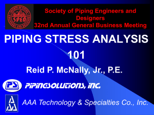piping stress analysis 101 reid mcnally sped