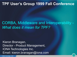 1999-10 IONA: CORBA, Middleware and Interoperability