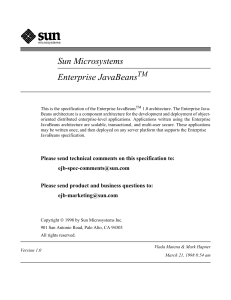 Sun Enterprise JavaBeans (EJB) 1.0 Specification