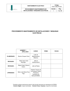 ECE.O-ME-PR-001 PROCEDIMIENTO MANTENIMIENTO DE INSTALACIONES Y MAQUINAS ELECTRICAS v1