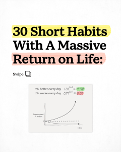 30 short habits with a massive return on life 