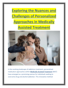 Personalized Medication in Addiction Recovery: A Tailored Approach