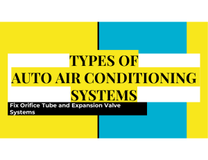 Types Of Auto Airconditioning Systems
