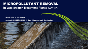 Session 3 PPT4 Adriana Gonzalez Ospina Micropollutants removal in WWTP