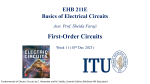 Week11-First Order Circuits-EEF211E