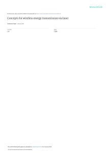 Concepts for wireless energy transmission via lase
