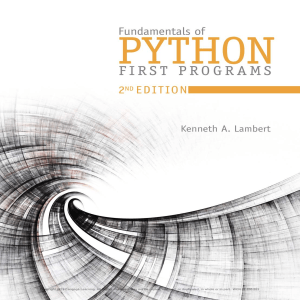 Fundamentals of Python First Programs, Second Edition