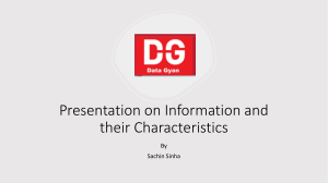 Presentation on Information and its Characteristics