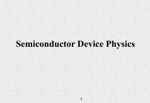 Semiconductor Device Physics 