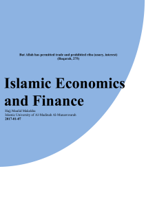 Islamic Economics and Finance (1)