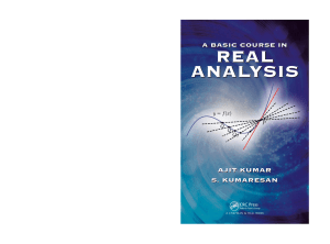 Kumar, Ajit  Kumaresan, S - A Basic Course in Real Analysis-Taylor & Francis (2014)