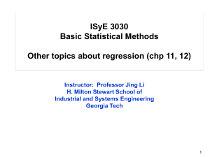 Other topics about regression