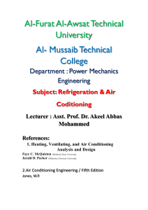 Refrigeration & Air Conditioning Course Material