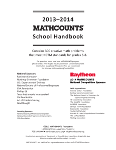 2013-2014 MATHCOUNTS School Handbook