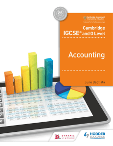 Cambridge IGCSE and O Level Accounting by June Baptista