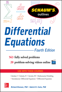 Schaum's Differential Equation